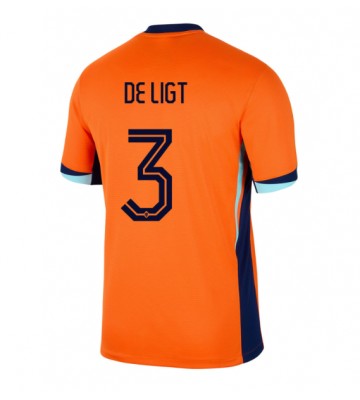 Holland Matthijs de Ligt #3 Hjemmebanetrøje EM 2024 Kort ærmer